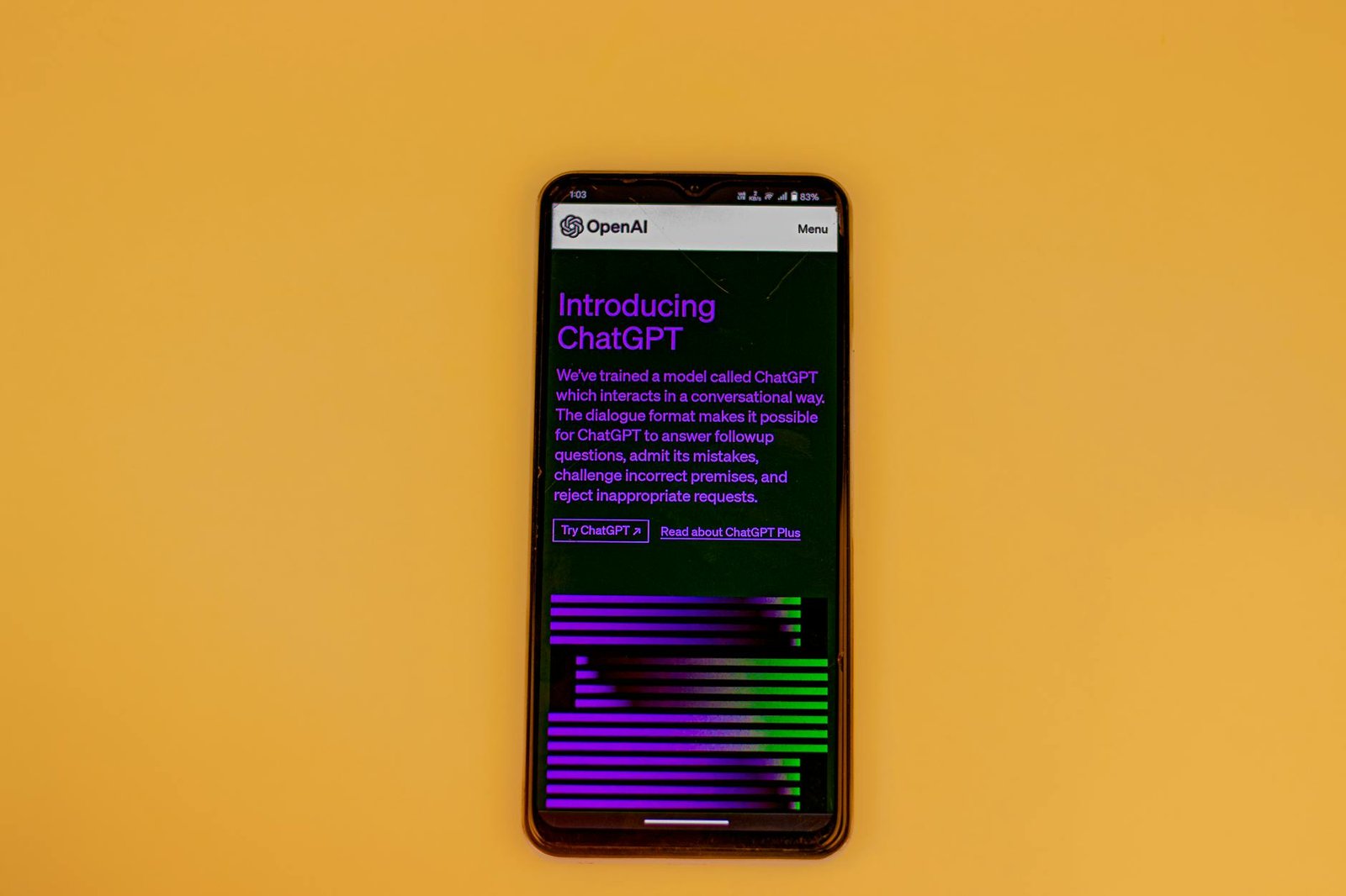 Pantalla de ChatGPT mostrando anuncios para pymes integrados en la conversación