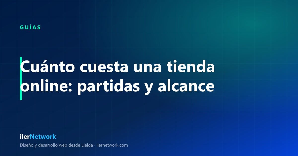 Esquema de las partidas que forman el presupuesto de una tienda online