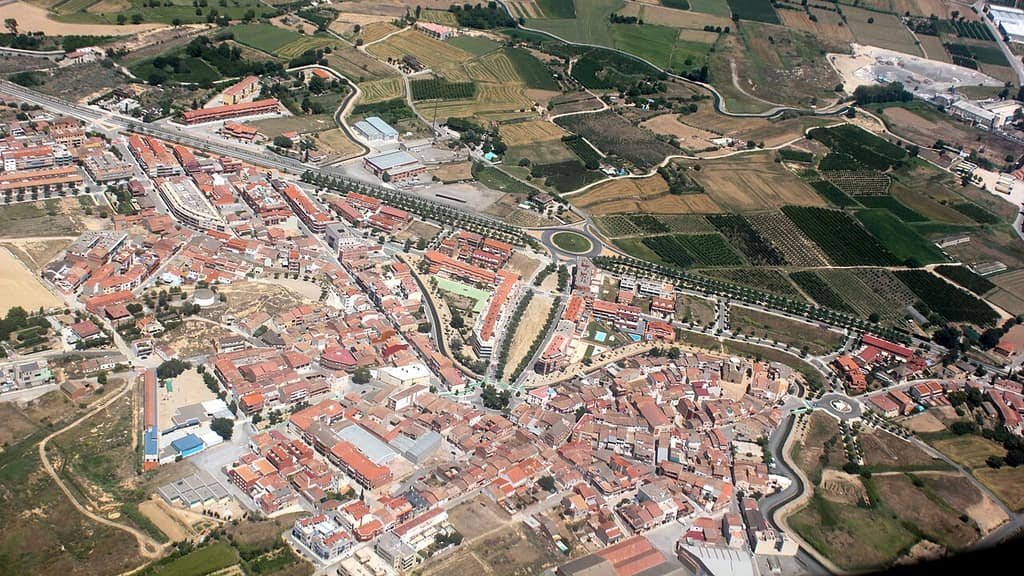 Vista aérea de Rosselló (Lleida)