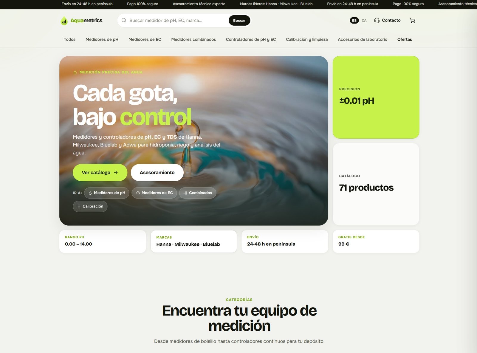 AQUAMETRICS - Web E-commerce