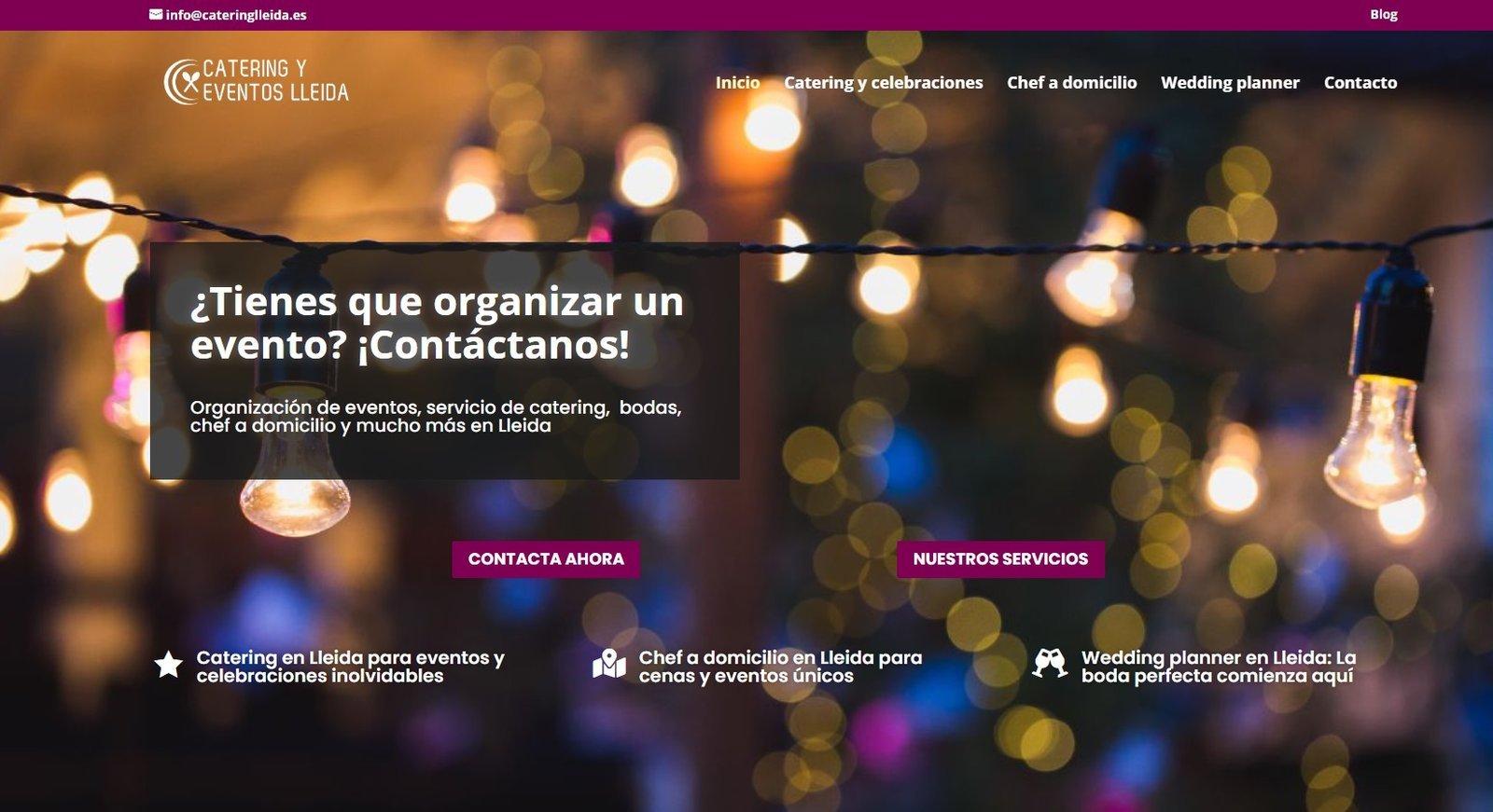 CATERING LLEIDA - Web Corporativa