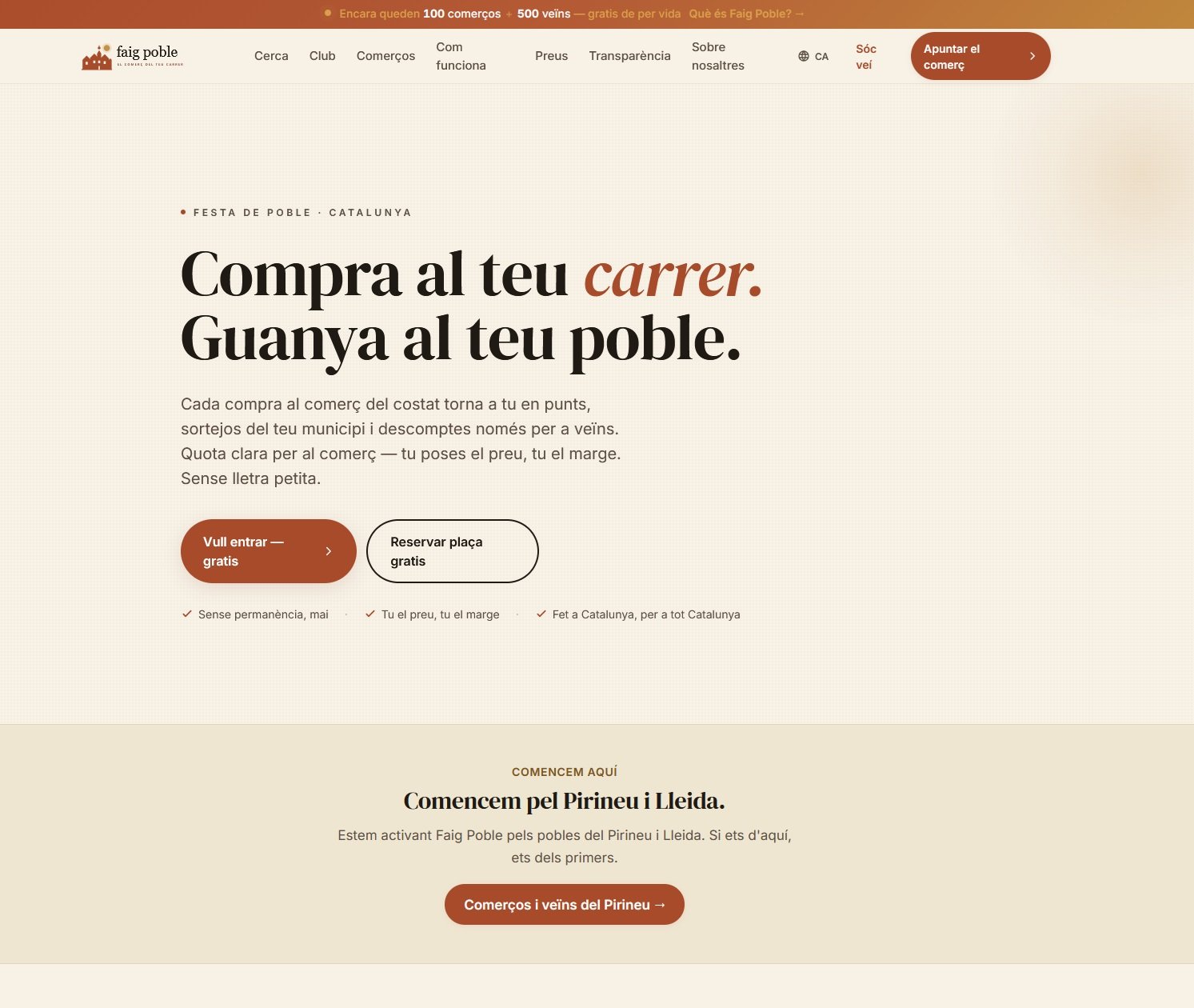 FAIG POBLE - Web Corporativa