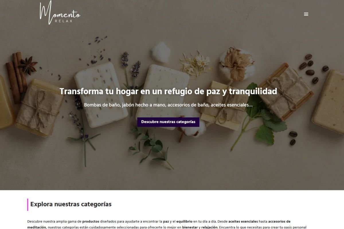 MOMENTO RELAX - Web E-commerce