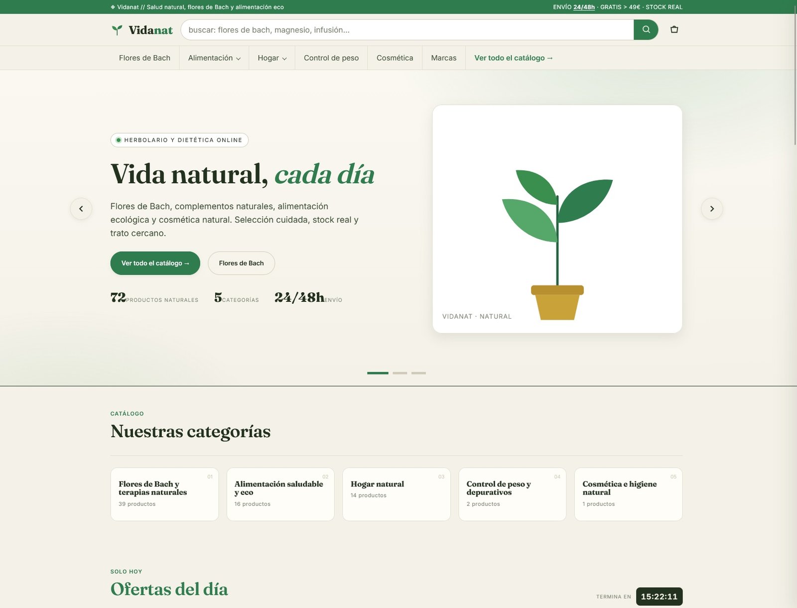VIDANAT — web E-commerce