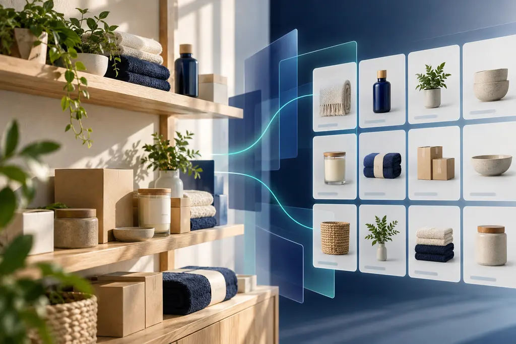 Productos de una tienda física conectados con un catálogo digital.